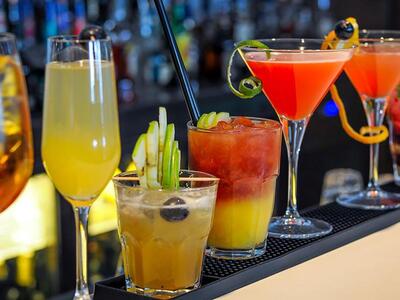 drinks on a bar