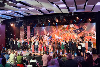 Entertainment show on MSC Seashore cruise ship