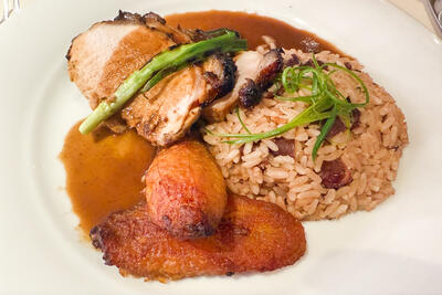 entree at MSC's main dining room